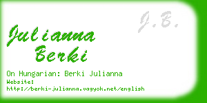 julianna berki business card